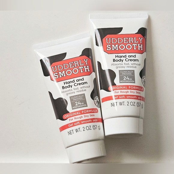 NWT BUNDLE OF 2 MINI UDDERLY SMOOTH NON-GREASY HAND & BODY CREAM! - Picture 2 of 12